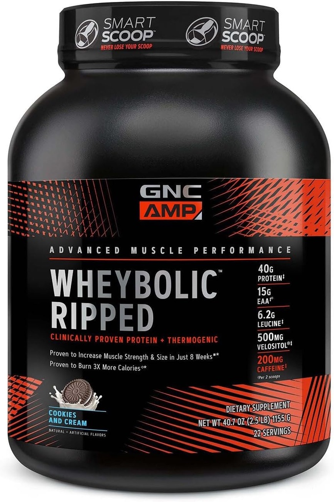 GNC AMP Wheybolic Ripped - Cookies y Crema (22 Servings)