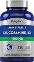 Piping Rock Glucosamine HCL 1500mg Silencio 120 Caplets  durable Mega Strength Silencio Non-GMO & Gluten Free Supplement