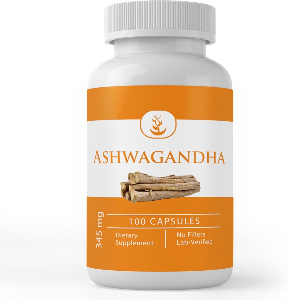 PURE ORIGINAL INGREDIENTES Ashwagandha (100 cápsulas) Siempre puro, sin aditivos ni artillería, laboratorio verificado