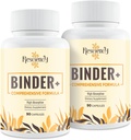 Suplemento Detox Binder – Charcoal Activado, Zeolite, Bentonite Clay, Milk Thistle, Proprietary Blends - Liver & Gut, Max Absorption, 180 Vegan Capsules