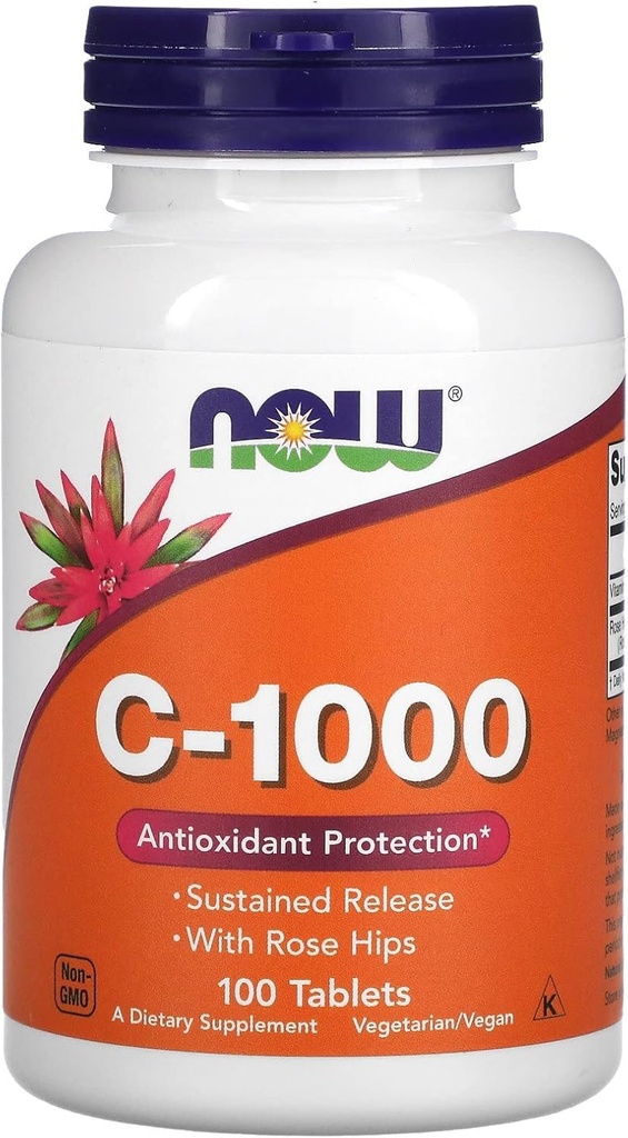 Ahora Comida Vitamina C-1000 Sustained Release - 100 Tablets