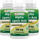 Mejores Naturales Ácido Lipoico alfa 300 mg 120 Capsules (120 Conde (Pack of 3))