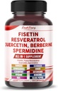 Fisetin Resveratrol Quercetin Elderberry, Echinacea Ashwagandha Turmeric Ginger - Made in USA