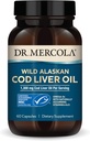 Dr. Mercola Cod Liver Oil, 1.300 mg Por Serving, 30 Servings (60 Capsules), Suplemento dietético, Apoya Cerebro, Hueso y Salud Conjunta, No GMO, MSC Certified