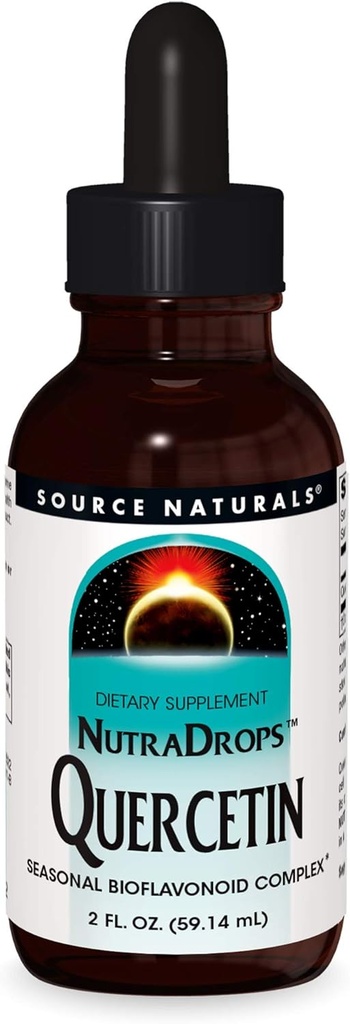 Fuente Naturales - Quercetin NutraDrops, Complejo Temporal Bioflavonoide - 2 fliud oz