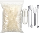 Timgle 2000 cuenta cápsulas vacías con kit de llenado de cucharas de laboratorio transparente Relleno de cápsula vegetal para hacer sus propios suplementos