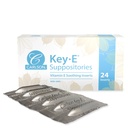 Carlson - Key-E Suppositories, 30 UI Vitamina E Suppository, Lubricados Áreas Secas, Tratamiento para Mujeres y Hombres, Vaginal & Rectal, 24 Cuenta