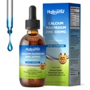 Bombas de Citrato de Calcio líquido con L-Lysine 500mg, Magnesio &amp; Zinc, Calcio Citrate 600mg Suplemento con Vitamina D3 &amp; K2 para Adultos Infantiles, 2 Fl Oz