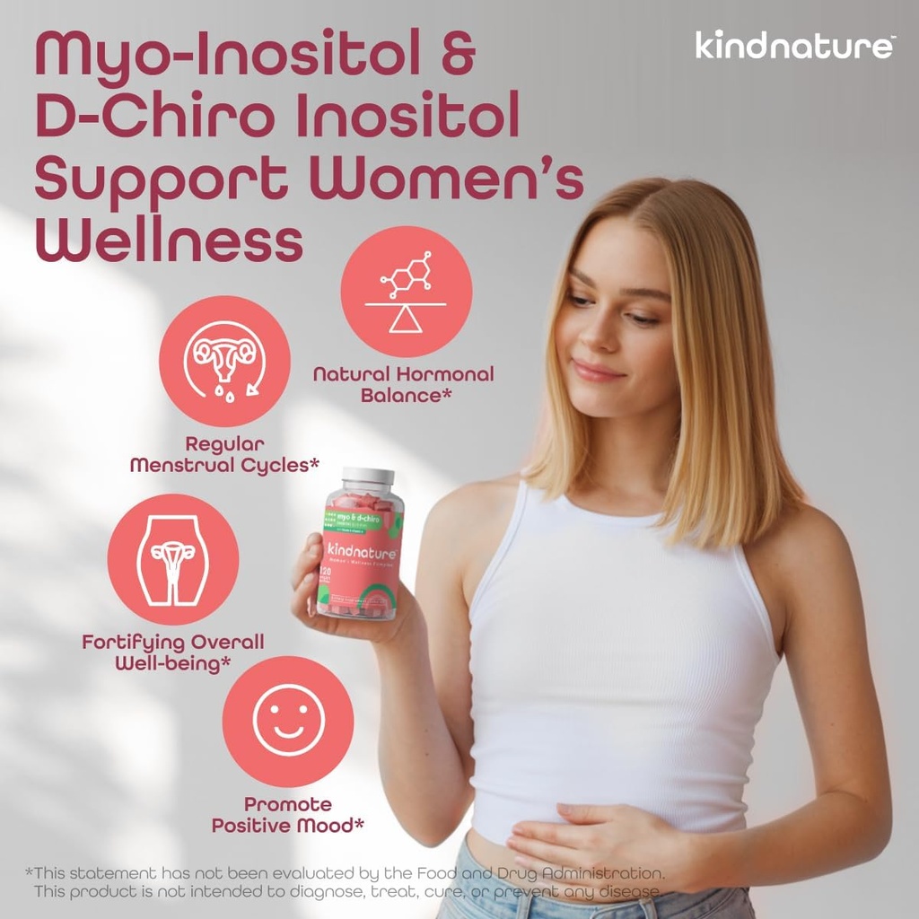 Myo-Inositol &amp; D-Chiro Gummies for Women’s Health &amp; High Absorption Magnesium Gummies for Calm &amp; Sleep