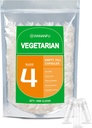 wananfu Tamaño 4 Empty Capsules Vegetarian (1000 Conde), Clear Fillable Veggie Pill Capsules Tamaño 4 para hacer sus propios suplementos