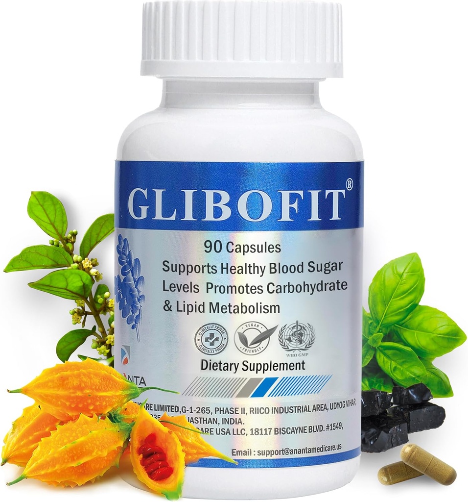GLIBOFIT – Asistencia para el metabolismo saludable del carbohidrato, 90 cápsulas Vegan