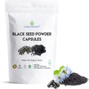 100% Pure Black Seed Powder Capsules Orgánico - Vegan Nigella Sativa 450mg Semillas negras por Serving- for Health - 60 cápsulas