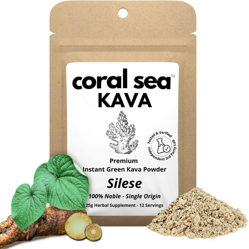 Instant Kava Té Powder Silese - La Mano Negra - 12+ Servimientos - Vanuatu Noble Kava Juice - Estrés Lanzamiento & Soporte para el Mood - Easy Mix 30:1 Concentrate