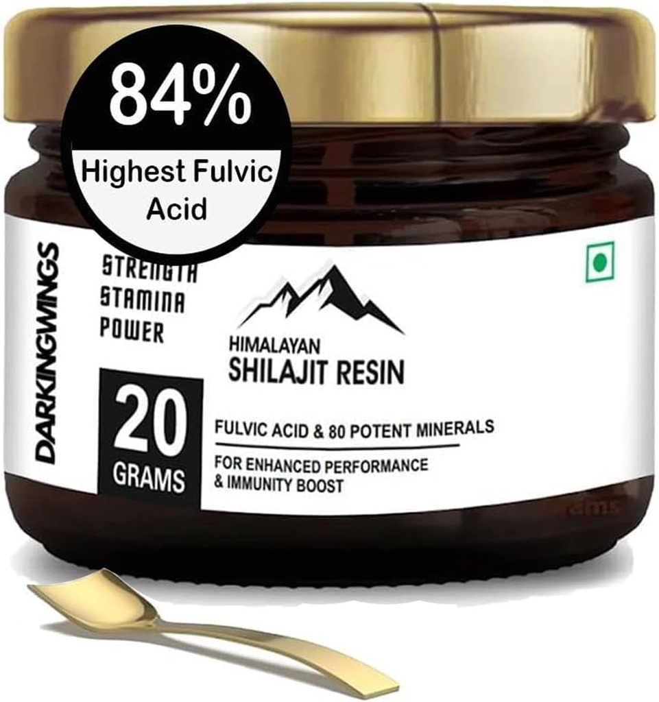 Suplemento Shilajit 500mg - Shilajit Puro Himalayan Orgánica Shilajit Resin with Highest Potency, Original From Himalayan resin with 84+ Fulvic Acid