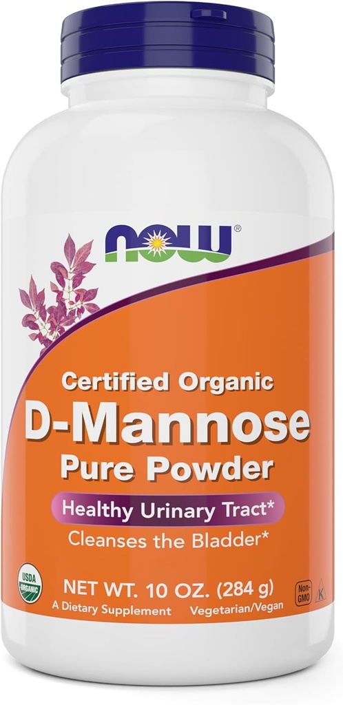 AHORA Alimentos Puro, Orgánica D-Mannose 10 oz Polvo - Limpiador de vejiga y Suplemento de Salud de Tracto urinario - No GMO - Vegan Friendly - 2000mg / 2 Gramos por Serving