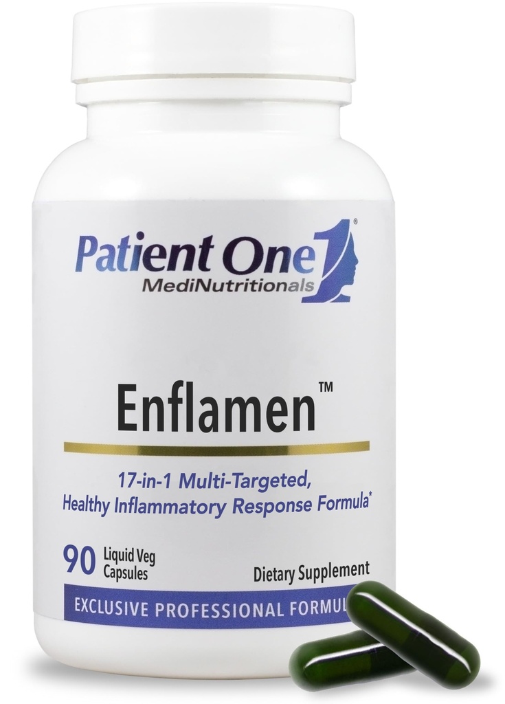 Pacientes One Enflamen Silencioso Suplemento para apoyar Respuesta Inflamatoria saludable y Confort Conjunto* Silencioso con Turmeric, Ginger, Capsicum y Más Silencioso 90 cápsulas