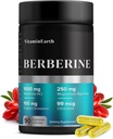 Complejo de bereberina – 1000 mg de bereberina HCl con magnesio, canela de Ceylán " cromomio – apoyo de bienestar metabólico – Vegan, no GMO, 90 cápsulas