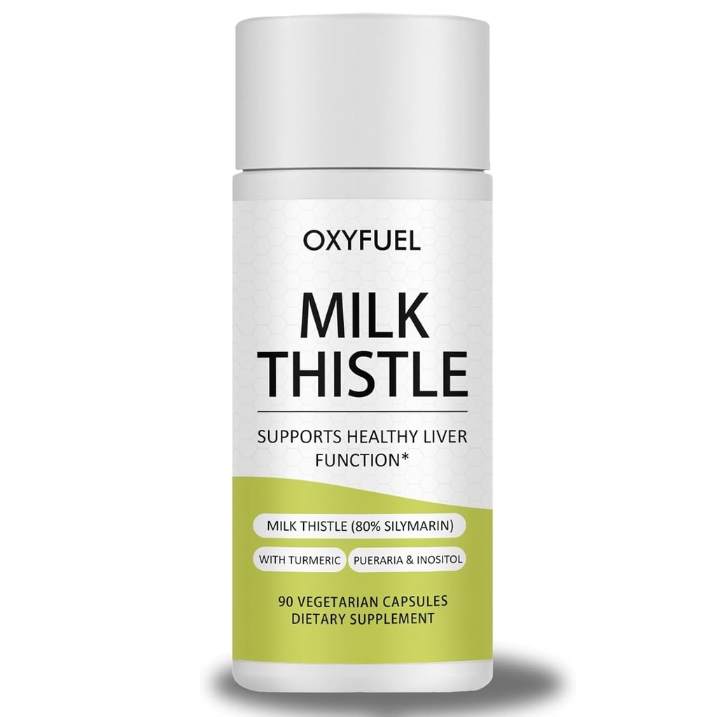 oxyfuel Milk Thistle Liver Detox & Colon Cleanse Capsules，90 Capsules（1Pc）