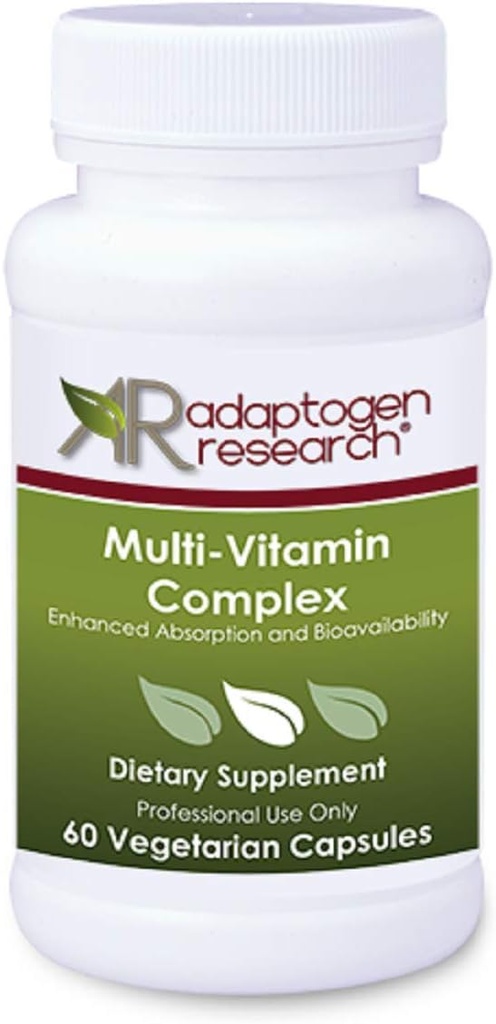 Complejo Multi-Vitamin tención Una vez Suplemento Multivitamínico diario con Folate como Metafolin L-5-MTHF B12 como Methylcobalamin Vitamina A C D3 y más permanente Absorción reforzada " Bioavailabilidad " 60 Caps vegetarianos