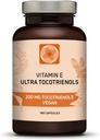Ultra Tocotrienol 200mg Vitamina E Vegan – Todos los 4 tocotrienols - Alpha Tocotrienol + Beta Tocotrienol + Gamma Tocotrienol + Delta Tocotrienol – No Tocopherols (180)