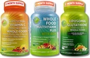 Antioxidante Soporte Agrupo con alimentos integrales orgánicos – Comida integral vegano multivitamínico con hierro + vitamina lipomal C 1500mg " Liposomal Glutathione 500mg – Vegan, Clean Daily Wellness Support