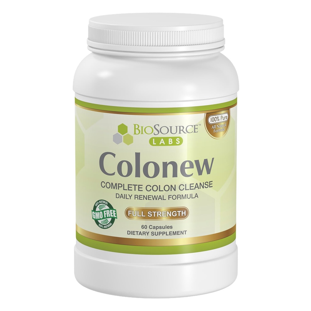 Colonew Complete Colon Cleanse Natural Detox Supplement for Daily Digestive Health, Renewal Formula – (60 cápsulas)