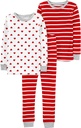 Joyas simples del bebé de Carter 3-Piece Snug-fit Cotton Holiday Pajama Set