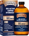 Soberano Bio-Active Copper Hydrosol - Bioavailable Cobre Suplemento líquido para adultos y niños con Hidrosol Plata para el cabello, la piel y las uñas - 32 fl oz (946mL)
