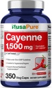 NusaPure Cayenne Pepper 1500mg Por Caps, 350 Veggie Capsules Vegan Vegetariano, No GMO