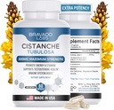Cistanche Tubulosa Suplemento Hombres 500 mg - Testosterona Booster para Hombre - Promueve Fuerza, Mood, Energía, Focus, Soporte hormonal - Cistanche Tubulosa Extracto Polvo - 60 ct