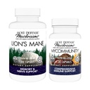 Host Defense Bundle with Lion's Mane Capsules, 120 Conde & MyCommunity Capsules, 30 Cuenta - Apoyo a la salud cerebral, la memoria y el foco - Apoyo Immune Health con 17 Especies Mushroom Blend*