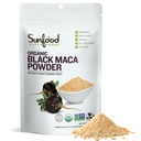 Sunfoods Superfoods Organic Black Maca Powder - Black Maca Root Powder, Black Maca Root for Men & Women, Peruano, Raw, Vegan, Premium Black Maca Powder - 4 oz Bag