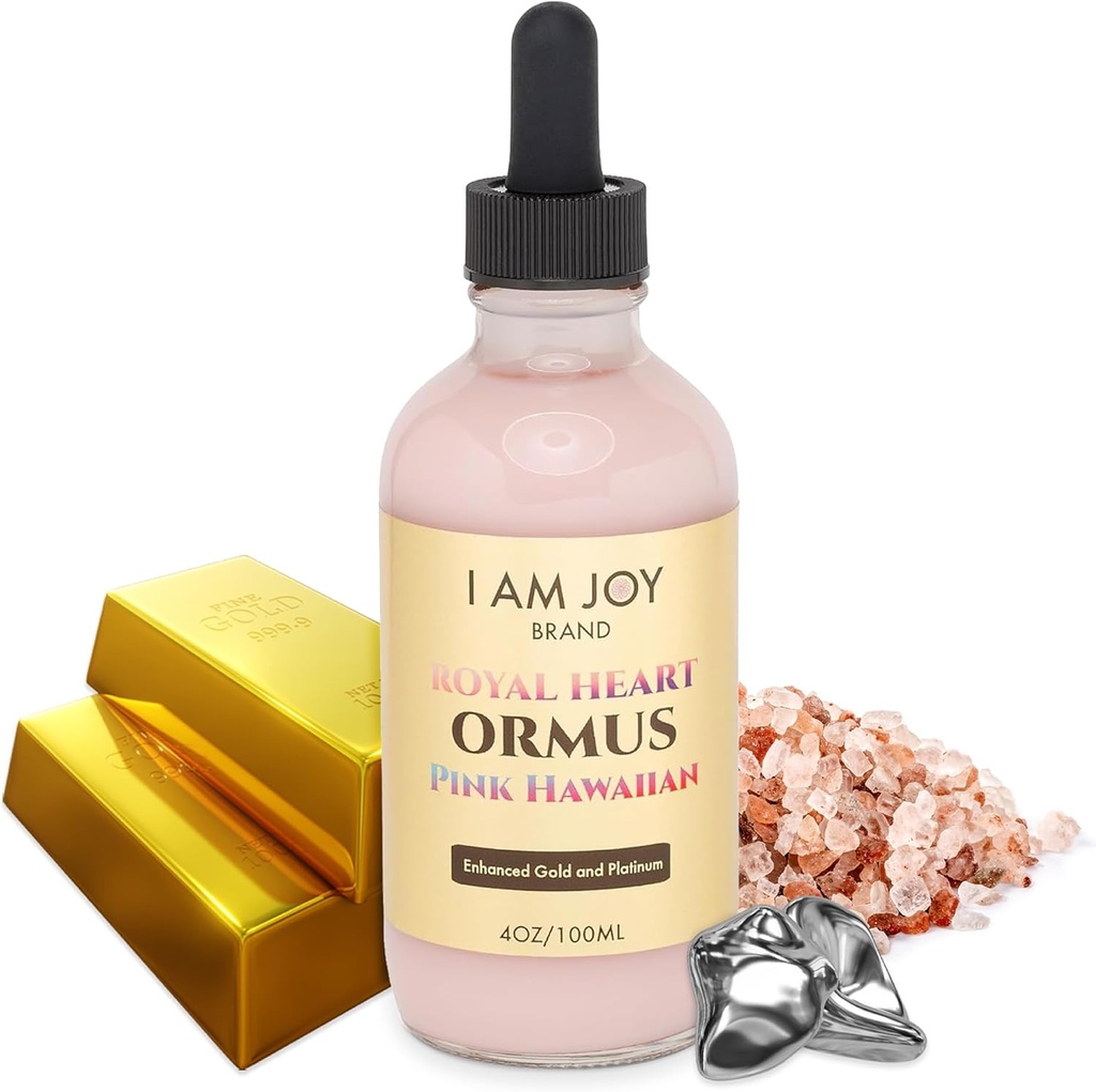Hawaiian Pink Ormus Monoatomic Gold presion Royal Heart Concentrate, Blood Cleanser Detox Alimentos-Grado Oro Colloidal ANTE Vortexed, Armonically Estructurado 528hz 4oz