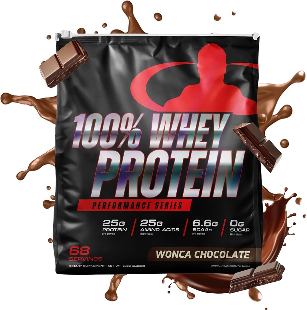 Goliath Labs 100% Whey Protein, Cold Filtrado Whey Protein - Entrega rápida de aminoácidos - Coco natural para un sabor rico de chocolate - Tub Pesa 5 libras, Contiene 68 Servimientos