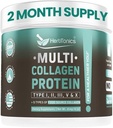 Herbtonics Multi Collagen Protein Powder - Grass-Fed Collagen Peptides (Tipo 1, 2, 3, 5, 10) para la salud conjunta, piel y hueso.