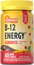 Sundance Vitamina B-12 Gummies Energética Silencio 40 Conde ← Peach Raspberry Flavor ← Vegan, No GMO, y Gluten Suplemento Libre