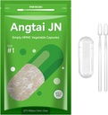 Tamaño 1 Empty Capsules Vegan Plant Based Clear (500 Count) Gluten Free, Non-GMO, Halal Certified Pill Caps Filling Kit con 2 Spoons for Vegetarian DIY Your Own Supplements