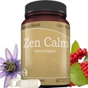 Zen Calm Stress Apoyo Adrenal Suplemento Hierbas Adaptogénicas Ecológicas - Magnesio, B Vitaminas, GABA & Más para apoyar una calma natural. Non-Drowsy. Non-GMO (60 Veggie Caps)