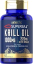 Carlyle Antártico Krill Oil 1000mg Softgels Silencio 60 Conde Silencio Superba Suplemento Silencio Omega 3, EPA, DHA con Astaxanthin " Phospholipids ← Non-GMO " Gluten Free