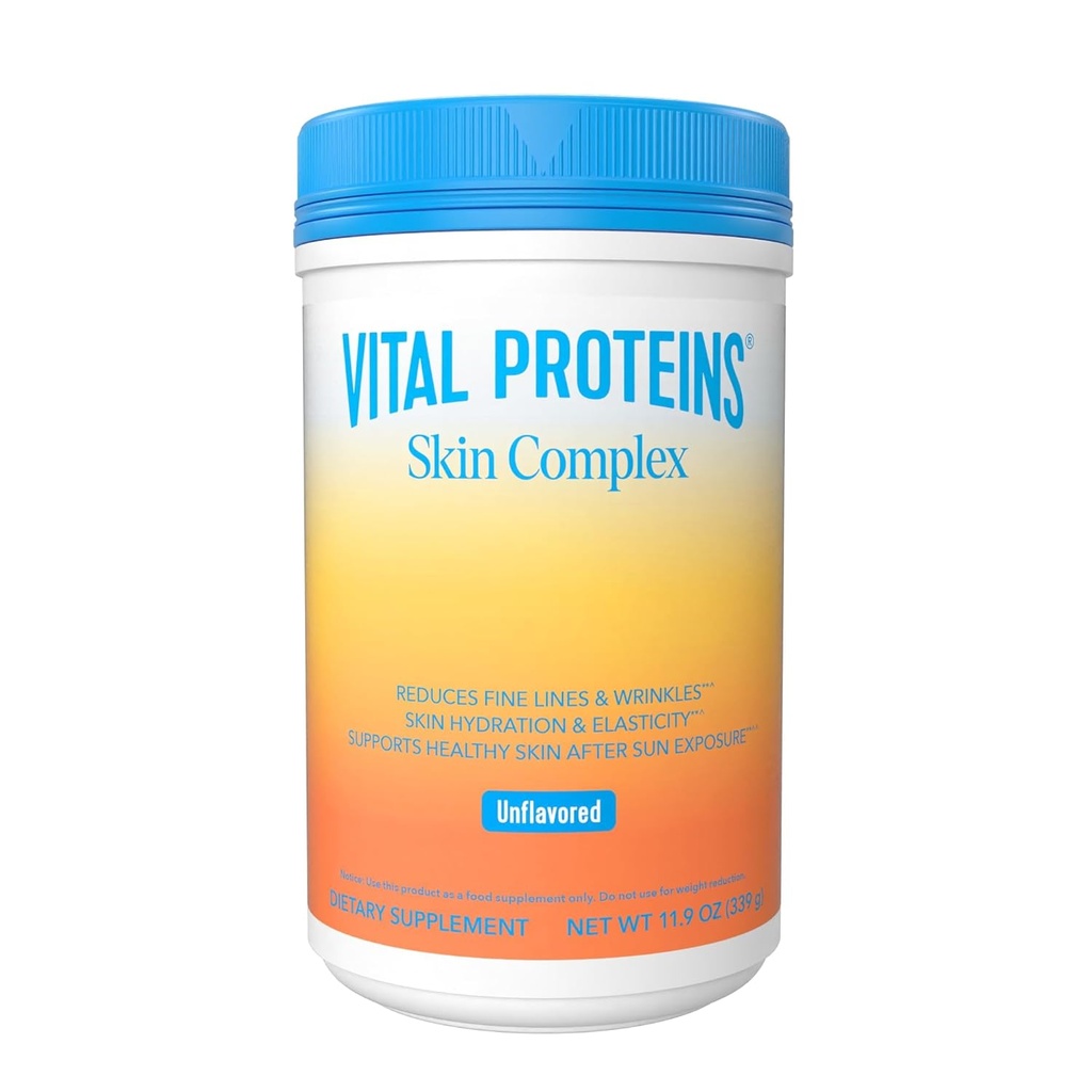 Péptidos de colágeno de proteínas vitales para mujeres - 20g Colágeno hidrolizado, vitamina C, ácido hialurónico, reducir las arrugas de líneas finas, Verisol & Holimel - Suplemento Complejo de piel, 11.9oz de sabor Polvo