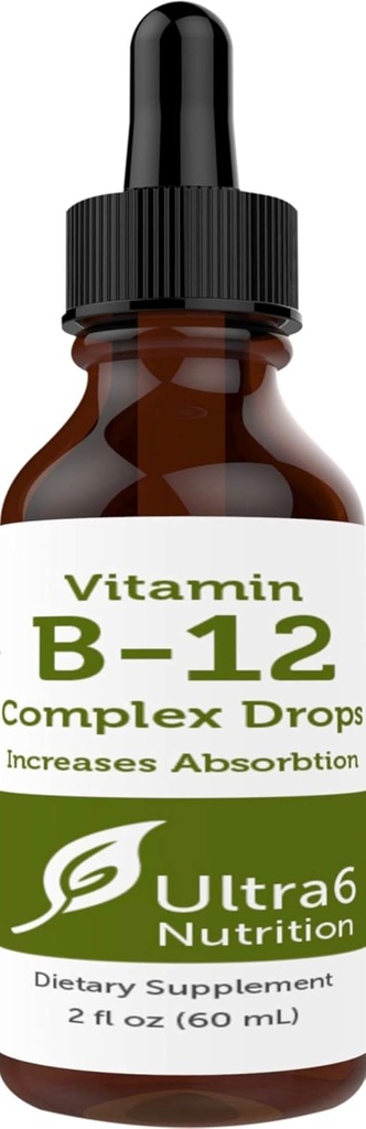 Vitamina B12 Sublingual Liquid Drops - B12 Metilcobalamina Suplemento Grande para la Energía - Suplementos de vitamina B para hombres y mujeres - 90 días de suministro