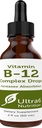 Vitamina B12 Sublingual Liquid Drops - B12 Metilcobalamina Suplemento Grande para la Energía - Suplementos de vitamina B para hombres y mujeres - 90 días de suministro