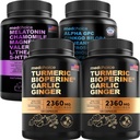 MEDCHOICE Turmeric " Ginger (240ct), Sleep Melatonin (90ct) y Nootropic Brain (60ct) Suplemento Bundle - Wellness Trio for Brain, Sleep, & Immune Support - Vegan, Non-GMO, Gluten-Free