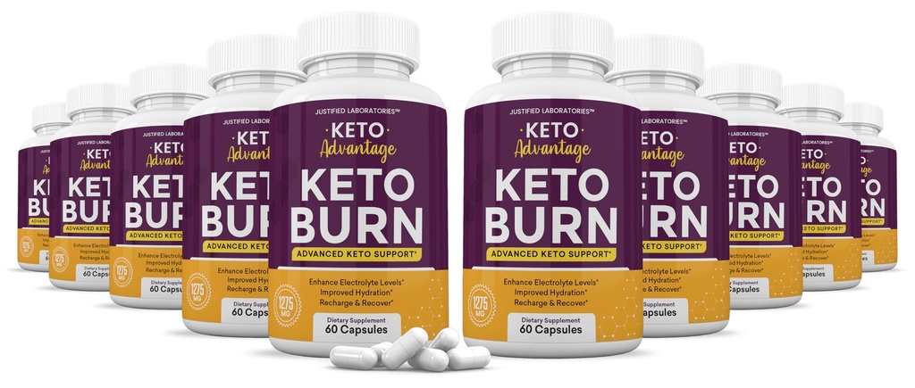 (10 Pack) Keto Advantage Keto Burn Pills 1275MG New & Improved Formula Contains Apple Cider Vinegar Extra Virgin Olive Oil Powder Green Tea Leaf 600 Capsules