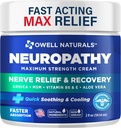 OWELL NATURALS Crema de Neuropatía Crema de Alivio de Nerve para Pie, Manos, Piernas, Dedos con Arnica, Vitamina B6, Aloe Vera, MSM - Hecho en EE.UU.
