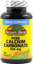 Carbonato de calcio puro de la naturaleza 600 mg 100 Tabs (1684)