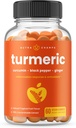 NutraChamps Gummies de Turmérica para Adultos & Niños con Extracto de Pepper Negro, 95% Curcuminoides, Vegan Suplemento de Apoyo Conjunto de Curcumina Natural, Suplementos de Gummy Tumérico