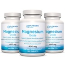 Magnesium 400mg [High Potency] Suplemento – Magnesium Oxide for Immune Support, Muscle Recovery, Leg Cramps, Relaxation - 3 Pack Silencio Total 360 Conde
