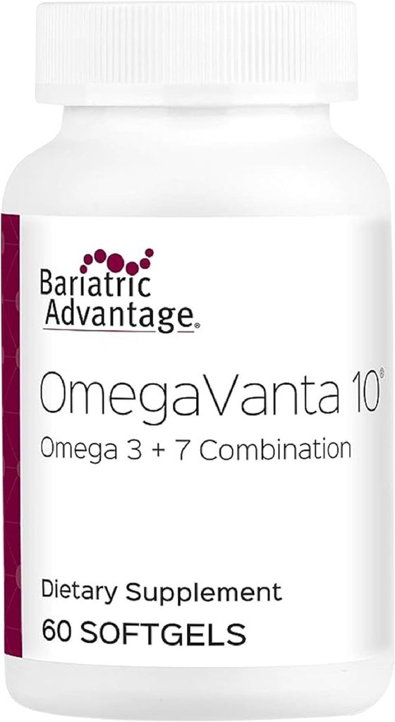 [BRSWKHQPBEGWCELU] Bariatric Advantage OmegaVanta 10 - Omega Fish Oil - Enriched EPA & DHA - Enteric Softgel Design - Soportes Heart Health* - Natural Lemon Flavor - 60 Softgels