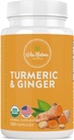 Turmeric " Ginger Capsules 1000mg  durable Orgánica Herbal Suplemento Silencio 120 Capsules